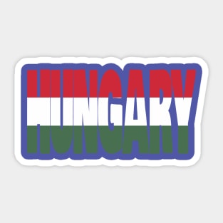 Hungary flag stencil Sticker